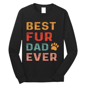 Best Fur Dad Ever Funny Sayings Fathers Day Dog Lovers Long Sleeve Shirt