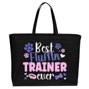 Best Fluffin' Dog Trainer Ever Dog Training Gift Cotton Canvas Jumbo Tote