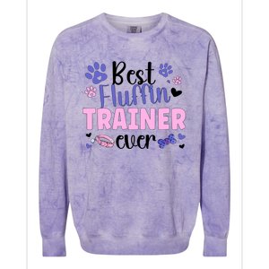 Best Fluffin' Dog Trainer Ever Dog Training Gift Colorblast Crewneck Sweatshirt