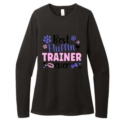 Best Fluffin' Dog Trainer Ever Dog Training Gift Womens CVC Long Sleeve Shirt