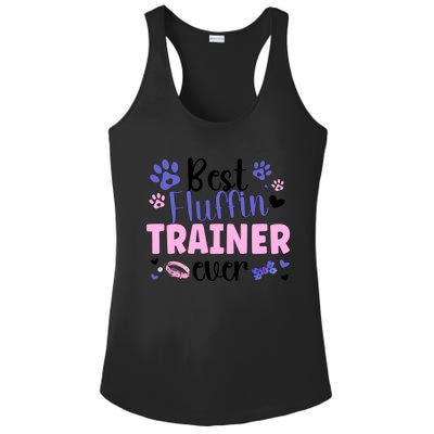 Best Fluffin' Dog Trainer Ever Dog Training Gift Ladies PosiCharge Competitor Racerback Tank