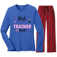 Best Fluffin' Dog Trainer Ever Dog Training Gift Women's Long Sleeve Flannel Pajama Set 