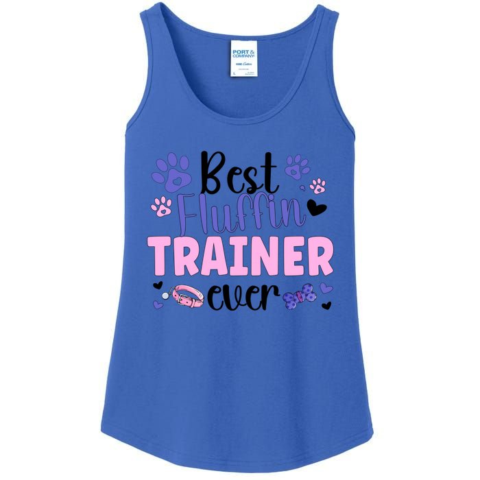 Best Fluffin' Dog Trainer Ever Dog Training Gift Ladies Essential Tank