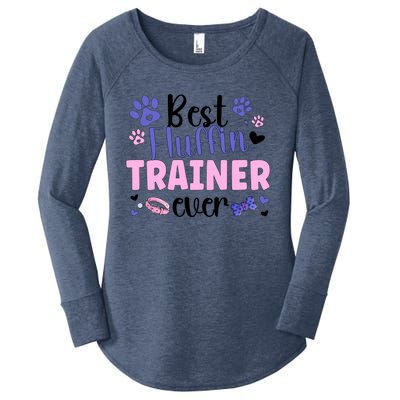 Best Fluffin' Dog Trainer Ever Dog Training Gift Women's Perfect Tri Tunic Long Sleeve Shirt