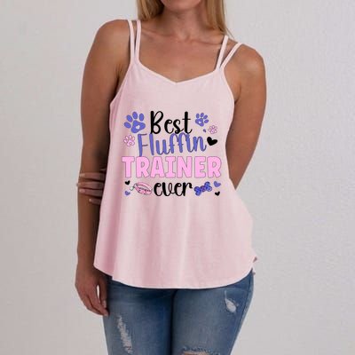 Best Fluffin' Dog Trainer Ever Dog Training Gift Women's Strappy Tank