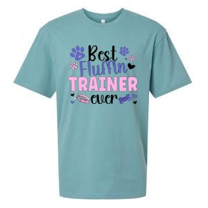 Best Fluffin' Dog Trainer Ever Dog Training Gift Sueded Cloud Jersey T-Shirt