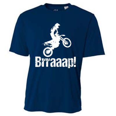 Brraaap Funny Dirt Bike Motocross For Riders Cooling Performance Crew T-Shirt