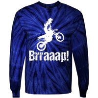 Brraaap Funny Dirt Bike Motocross For Riders Tie-Dye Long Sleeve Shirt