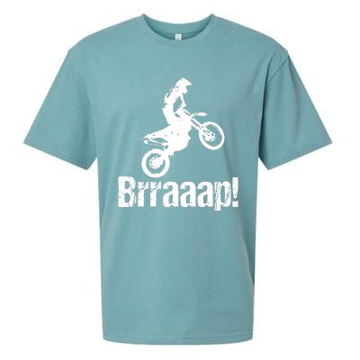 Brraaap Funny Dirt Bike Motocross For Riders Sueded Cloud Jersey T-Shirt