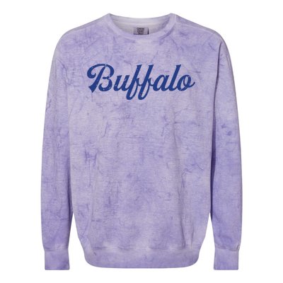 Buffalo Football Distressed Colorblast Crewneck Sweatshirt