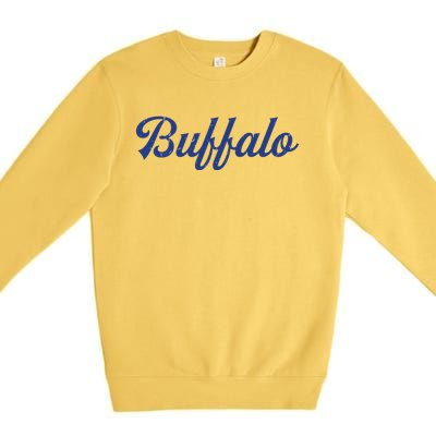 Buffalo Football Distressed Premium Crewneck Sweatshirt