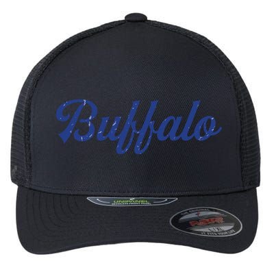 Buffalo Football Distressed Flexfit Unipanel Trucker Cap