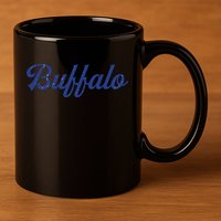 Buffalo Football Distressed 11oz C Handle Ceramic Mug