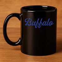 Buffalo Football Distressed 11oz C Handle Ceramic Mug