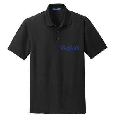 Buffalo Football Distressed Dry Zone Grid Polo