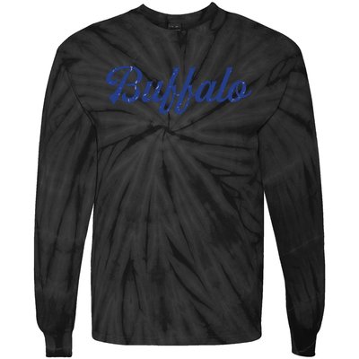 Buffalo Football Distressed Tie-Dye Long Sleeve Shirt