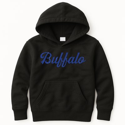 Buffalo Football Distressed Kids Hoodie