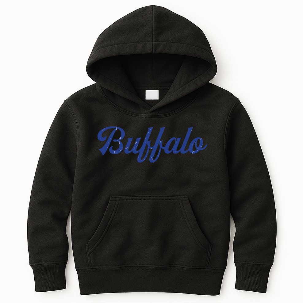 Buffalo Football Distressed Kids Hoodie