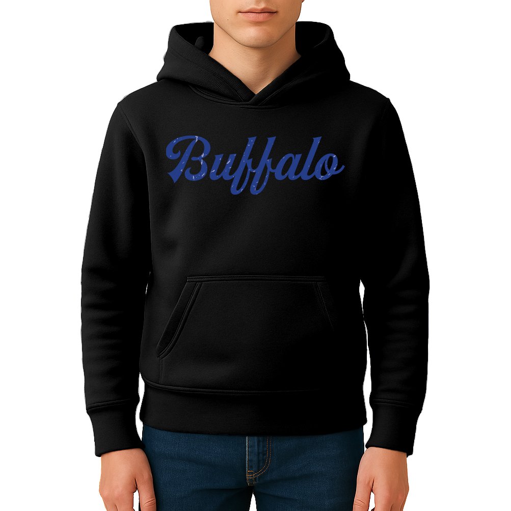 Buffalo Football Distressed Kids Hoodie