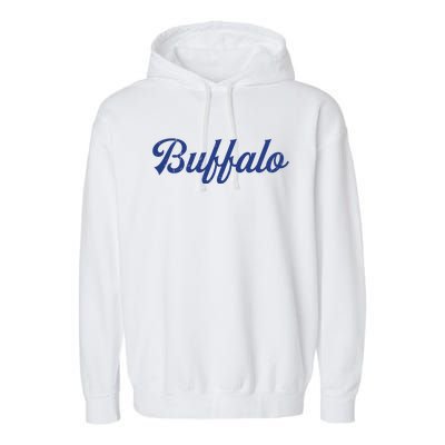 Buffalo Football Distressed Garment-Dyed Fleece Hoodie