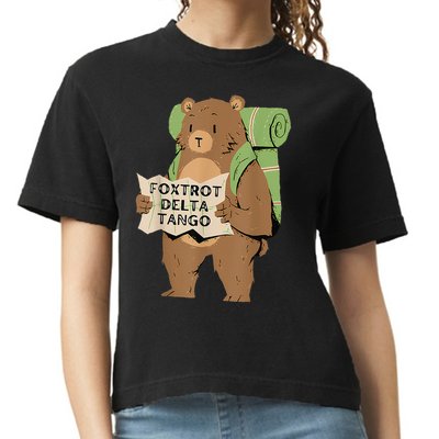 Bear Foxtrots Deltas Tangos Comfort Colors Boxy T-Shirt