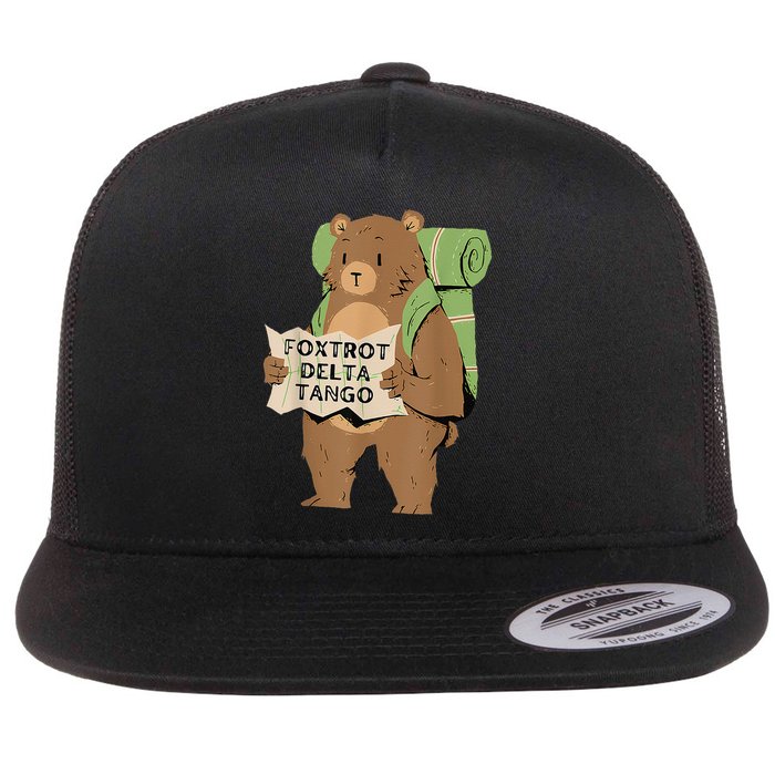 Bear Foxtrots Deltas Tangos Flat Bill Trucker Hat