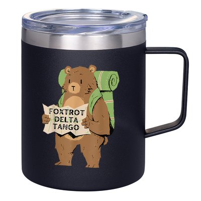 Bear Foxtrots Deltas Tangos 12oz Stainless Steel Coffee Mug