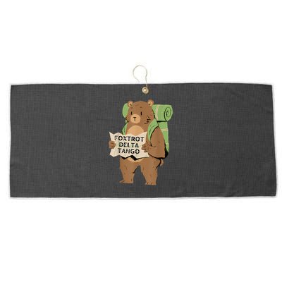 Bear Foxtrots Deltas Tangos Large Microfiber Waffle Golf Towel