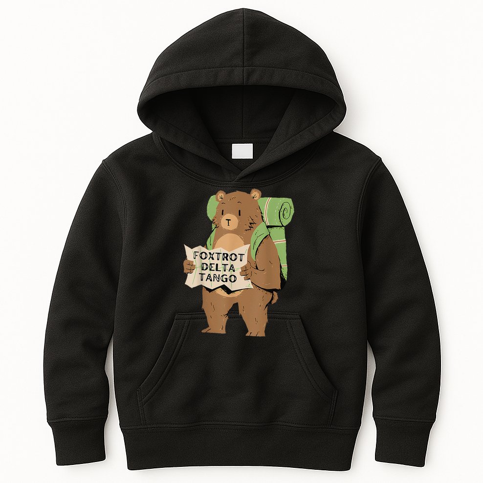 Bear Foxtrots Deltas Tangos Kids Hoodie