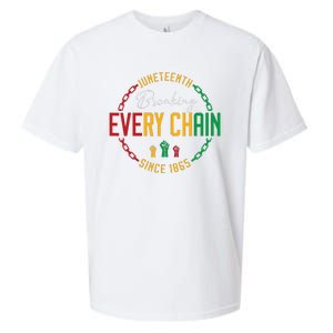 Black Freedom Day Juneteenth Breaking Every Chain Since 1865 Sueded Cloud Jersey T-Shirt