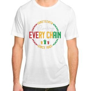 Black Freedom Day Juneteenth Breaking Every Chain Since 1865 Adult ChromaSoft Performance T-Shirt