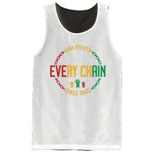 Black Freedom Day Juneteenth Breaking Every Chain Since 1865 Mesh Reversible Basketball Jersey Tank