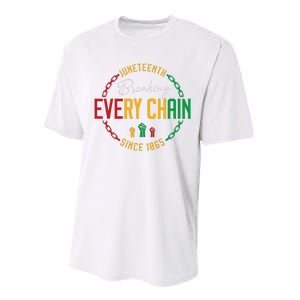 Black Freedom Day Juneteenth Breaking Every Chain Since 1865 Performance Sprint T-Shirt