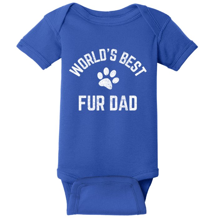 Best Fur Dad Ever Vintage Retro Dog And Cat Daddy Gift Baby Bodysuit