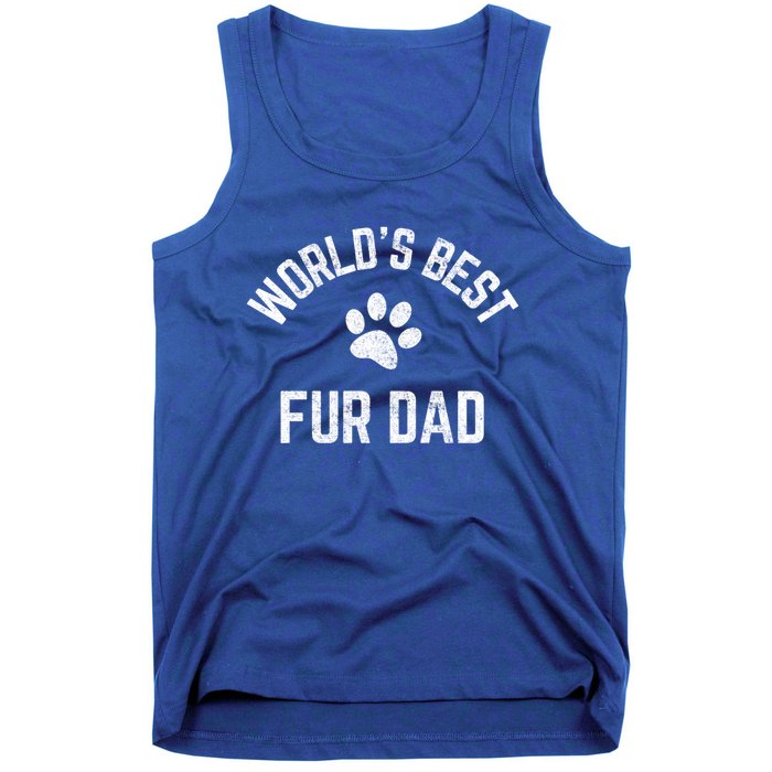 Best Fur Dad Ever Vintage Retro Dog And Cat Daddy Gift Tank Top