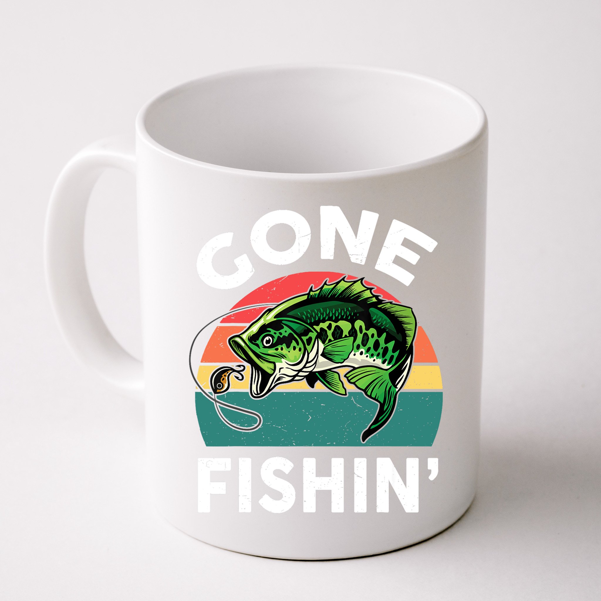 Bass Fish Dad Gone Fishing-Shirt Boy Wo Papa Funny Mug