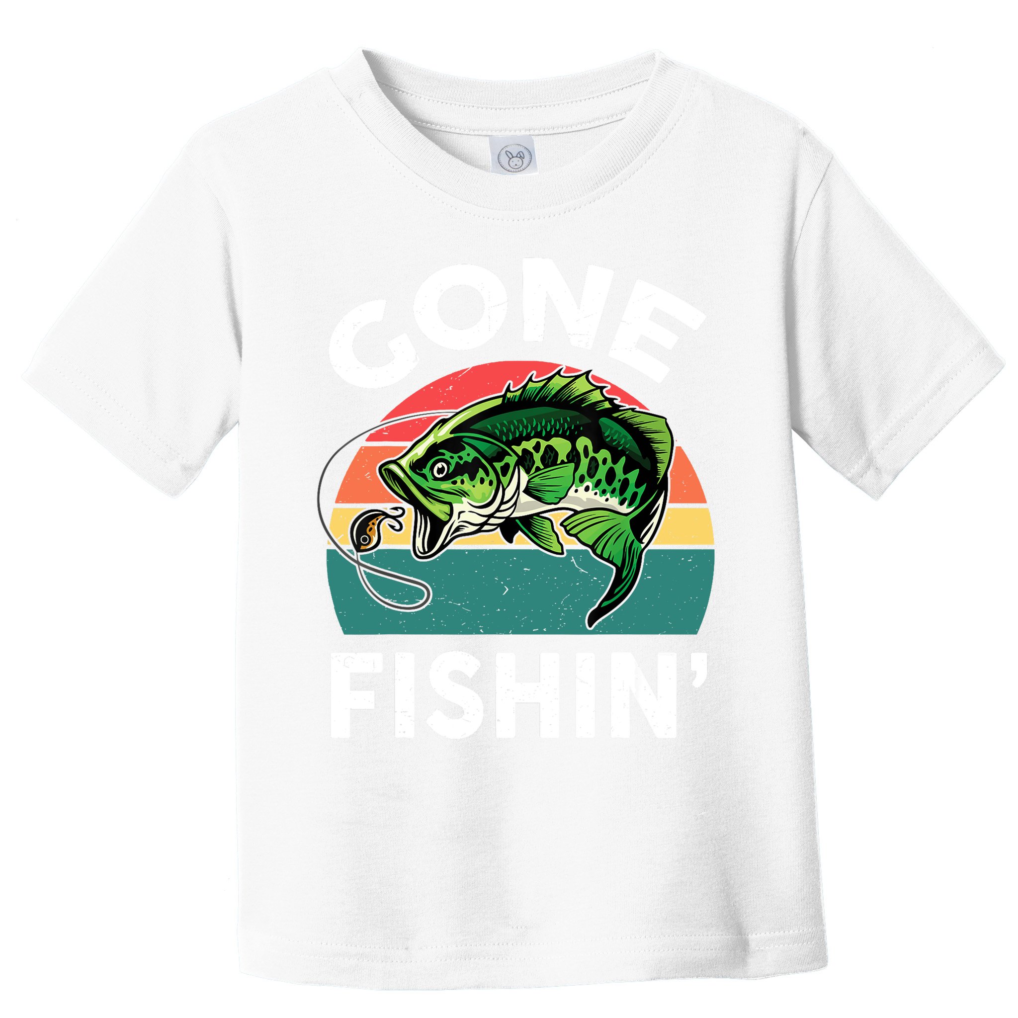 Bass Fish Dad Gone Fishing-Shirt Boy Wo Papa Funny Toddler T-Shirt