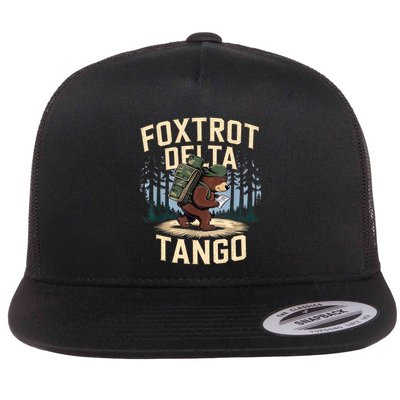 Bear Foxtrots Deltas Tangos Funny Bear Foxtrots Deltas Tango Flat Bill Trucker Hat