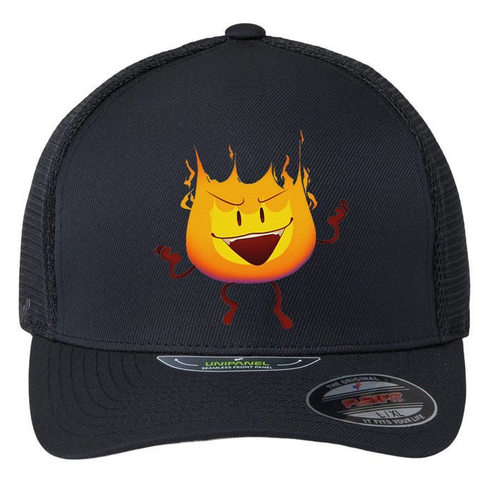 Battle For Dream Island Creator Ink Inanimate Insanity Firey Flexfit Unipanel Trucker Cap