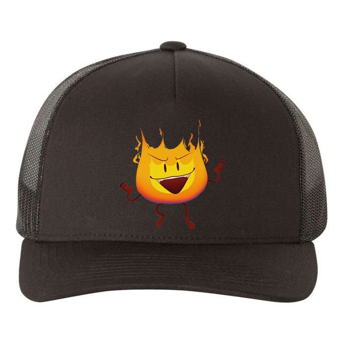 Battle For Dream Island Creator Ink Inanimate Insanity Firey Yupoong Adult 5-Panel Trucker Hat