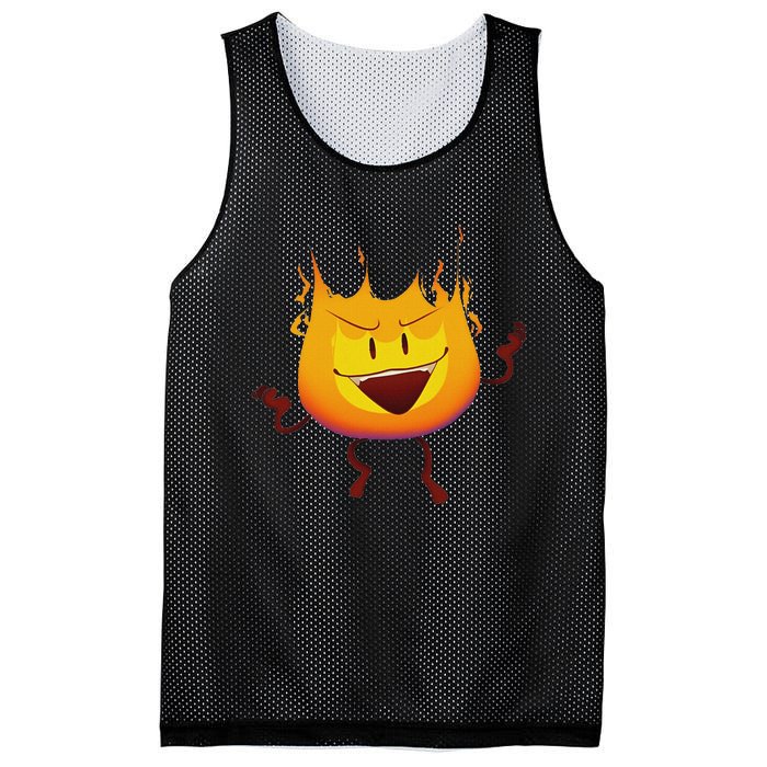 Battle For Dream Island Creator Ink Inanimate Insanity Firey Mesh Reversible Basketball Jersey Tank