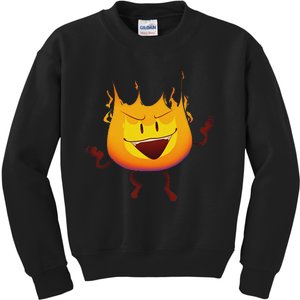 Battle For Dream Island Creator Ink Inanimate Insanity Firey Kids Sweatshirt