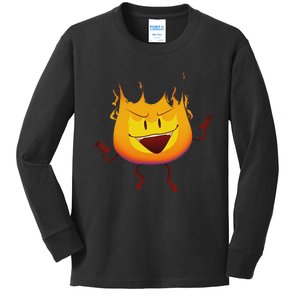 Battle For Dream Island Creator Ink Inanimate Insanity Firey Kids Long Sleeve Shirt