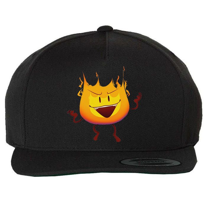 Battle For Dream Island Creator Ink Inanimate Insanity Firey Wool Snapback Cap