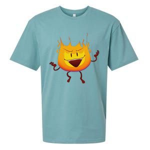 Battle For Dream Island Creator Ink Inanimate Insanity Firey Sueded Cloud Jersey T-Shirt