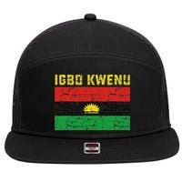 Biafran Flag Design 7 Panel Mesh Trucker Snapback Hat