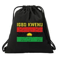 Biafran Flag Design Drawstring Bag