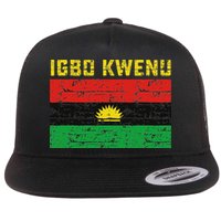 Biafran Flag Design Flat Bill Trucker Hat