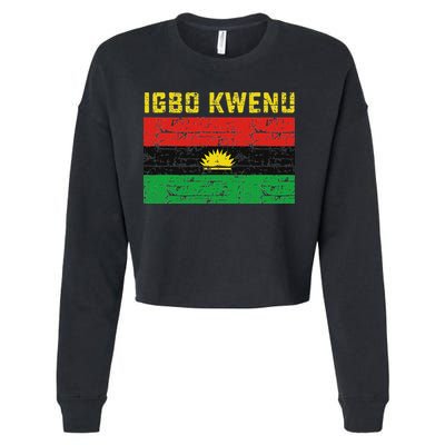 Biafran Flag Design Cropped Pullover Crew