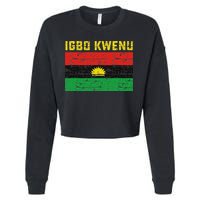 Biafran Flag Design Cropped Pullover Crew